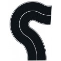 Асвалтов път със завои черен Асвалтов път със завои черен