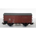 Закрит двуосен кафяв вагон ex G04 SNCB НО 1:87