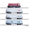 ИЗЧЕРПАН Комплект локомотив BR 107 и три хладилни вагона DR TT 1:120