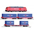 ИЗЧЕРПАН Начален комплект с локомотив TRAXX и три вагона DB AG TT 1:120