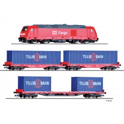 ИЗЧЕРПАН Начален комплект с локомотив TRAXX и три вагона DB AG TT 1:120