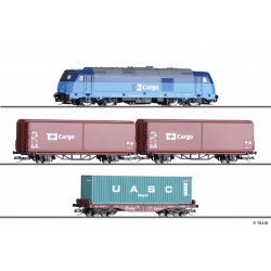 ИЗЧЕРПАН Начален комплект с TRAXX локомотив и три вагона CD TT 1:120