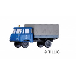 ИЗЧЕРПАН Камион Robur LO 1801 с платнище ТТ 1:120