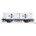 Двуосен платформен вагон Lgkks 4444 DR TT 1:120