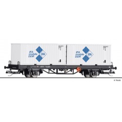 Двуосен платформен вагон Lgkks 4444 DR TT 1:120